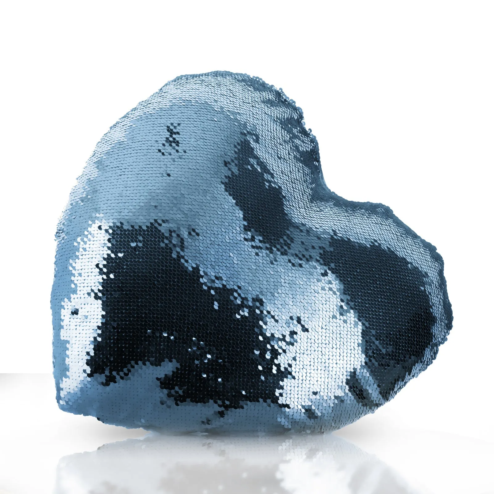 Personalised Sequin Heart Cushion with Welcoming Text and Climbing Mum and Baby Koalas