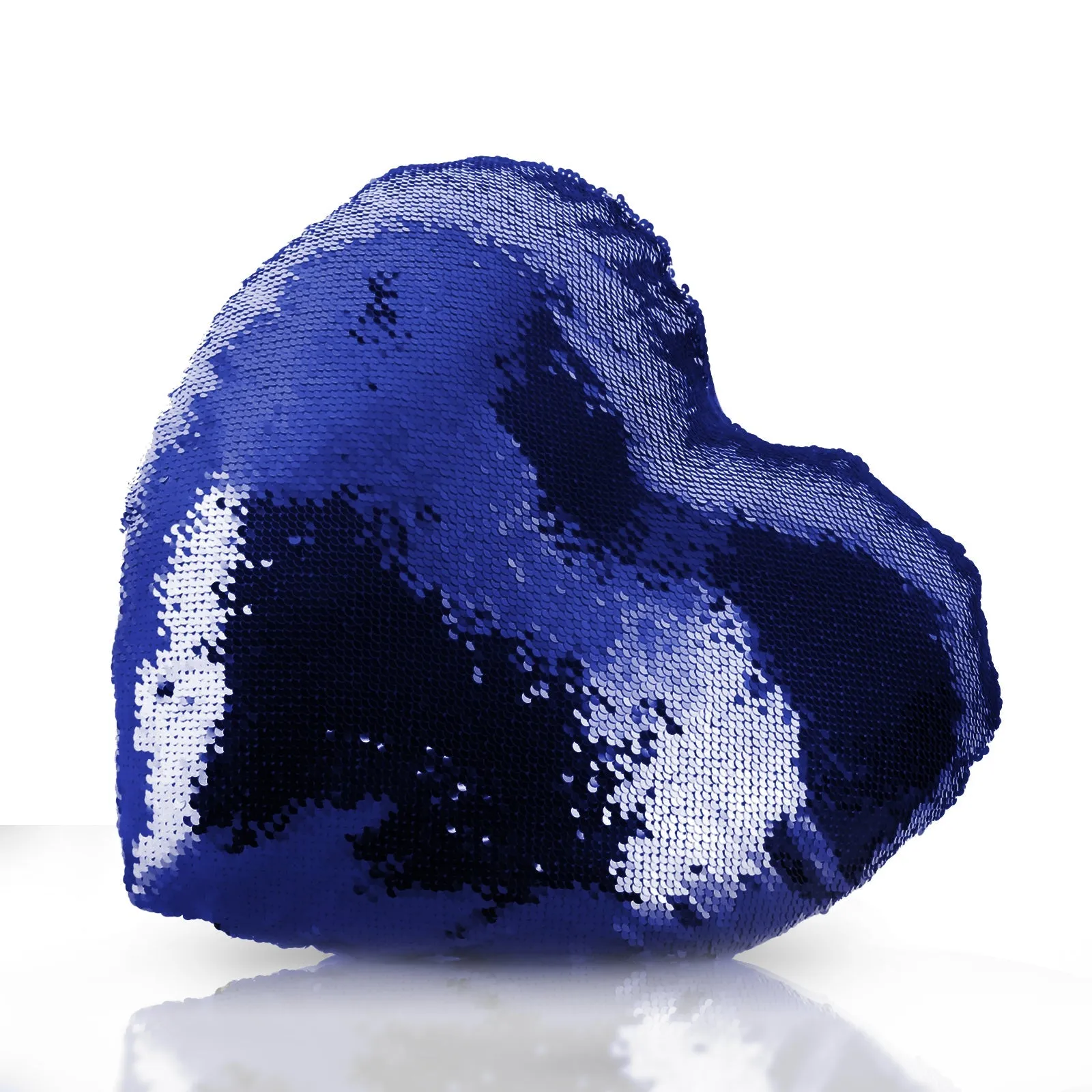 Personalised Sequin Heart Cushion with Welcoming Text and Climbing Mum and Baby Koalas