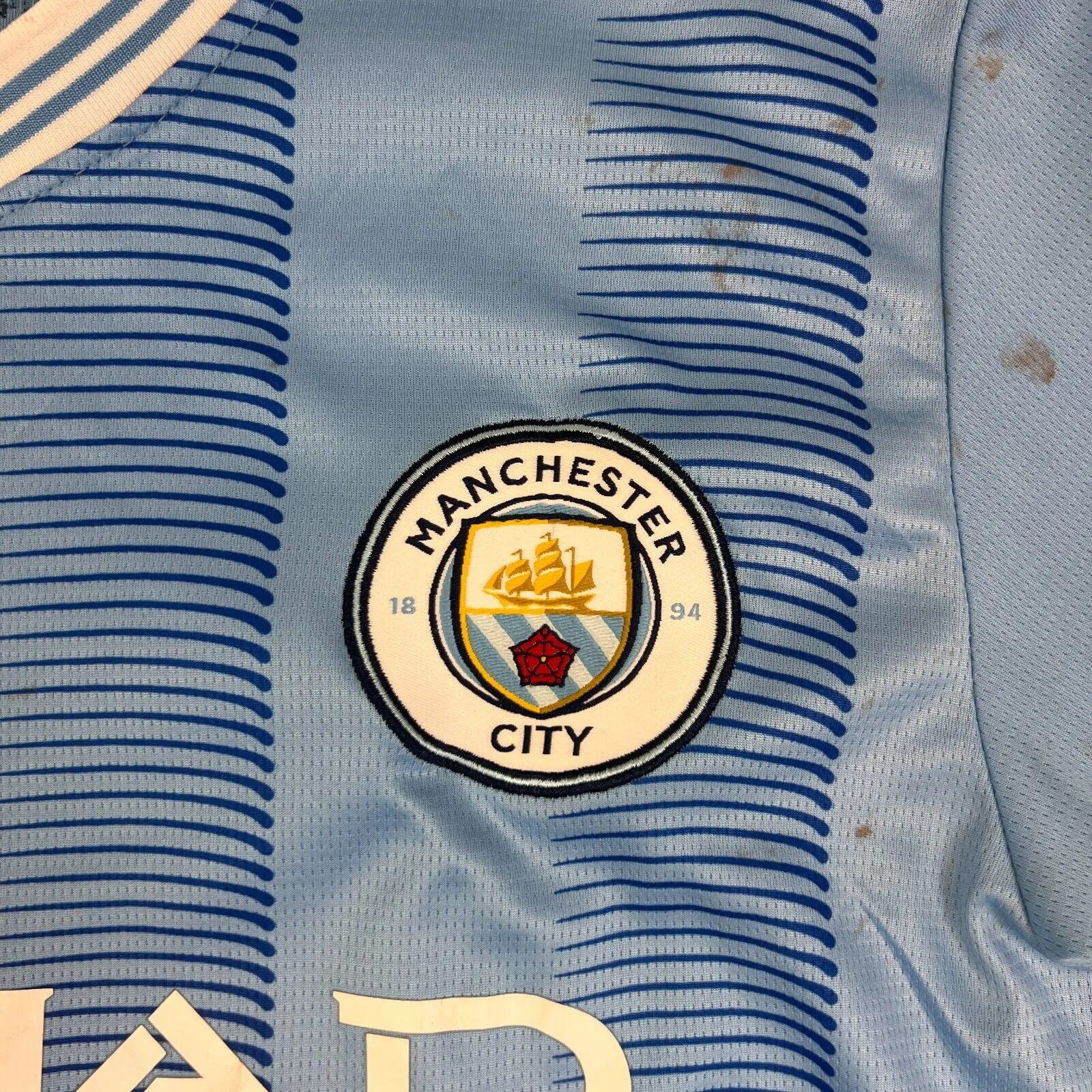 PUMA Manchester City Mens Soccer Jersey Football Jersey Size M (Marked)