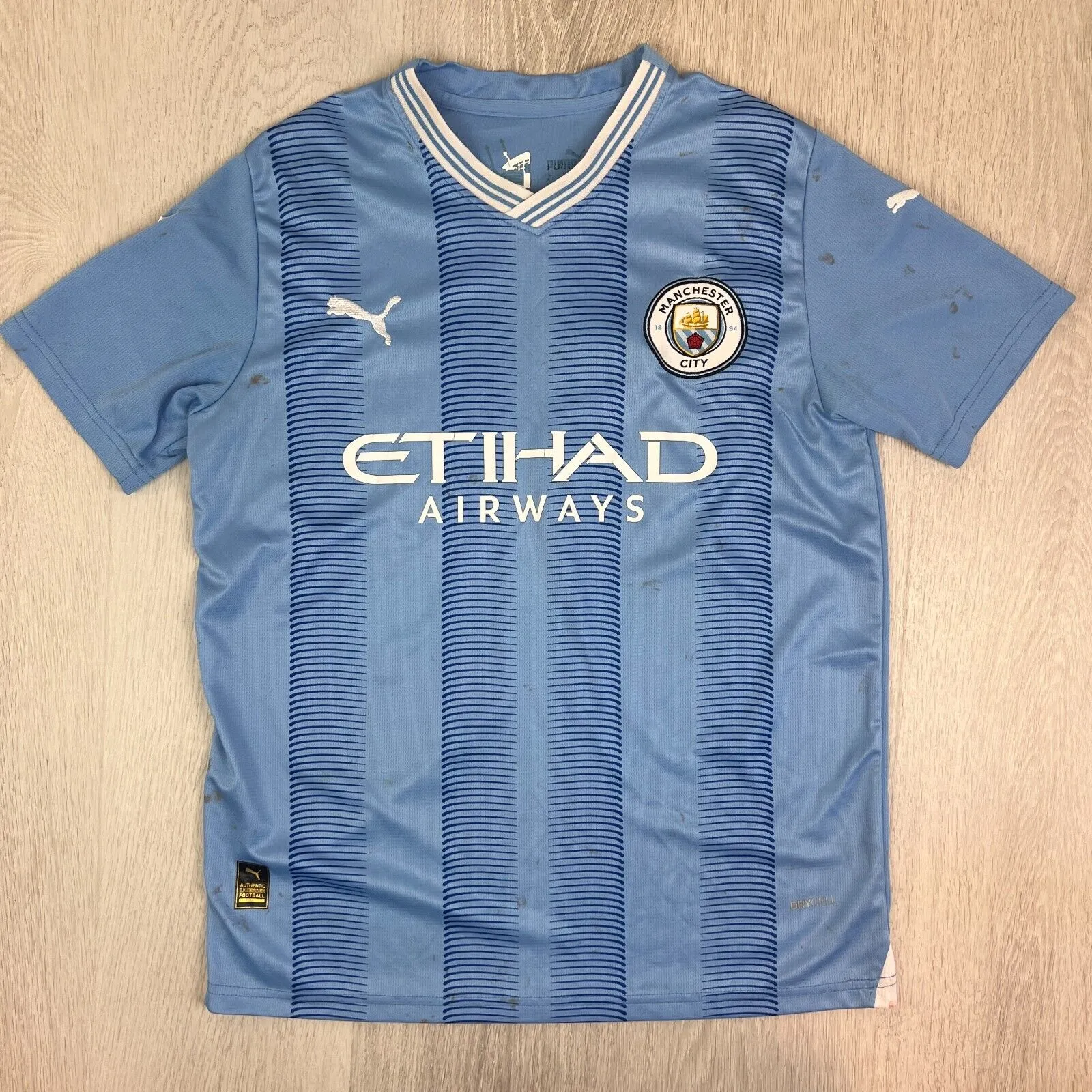 PUMA Manchester City Mens Soccer Jersey Football Jersey Size M (Marked)