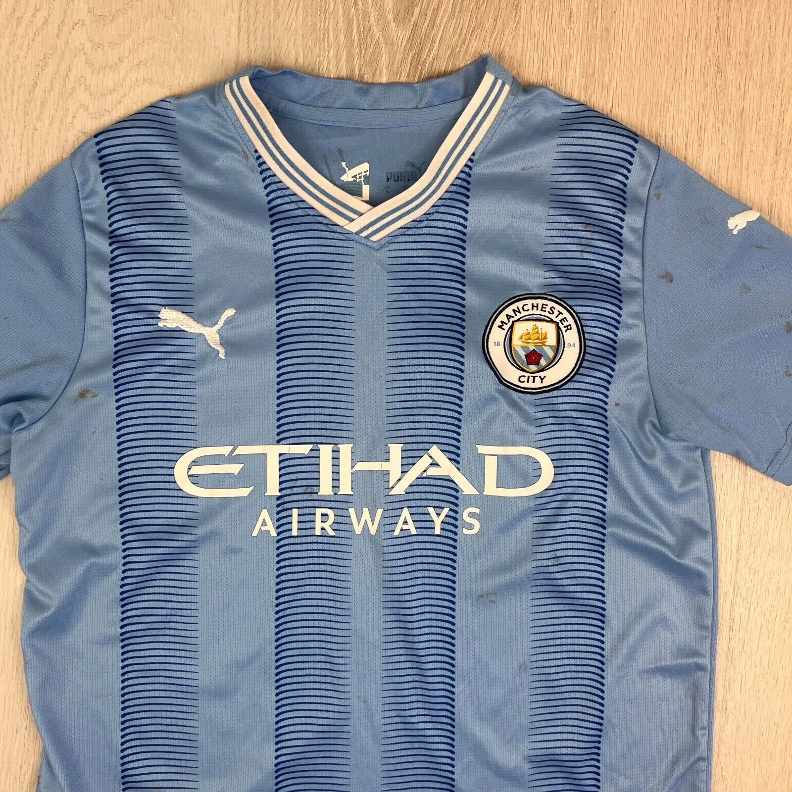 PUMA Manchester City Mens Soccer Jersey Football Jersey Size M (Marked)