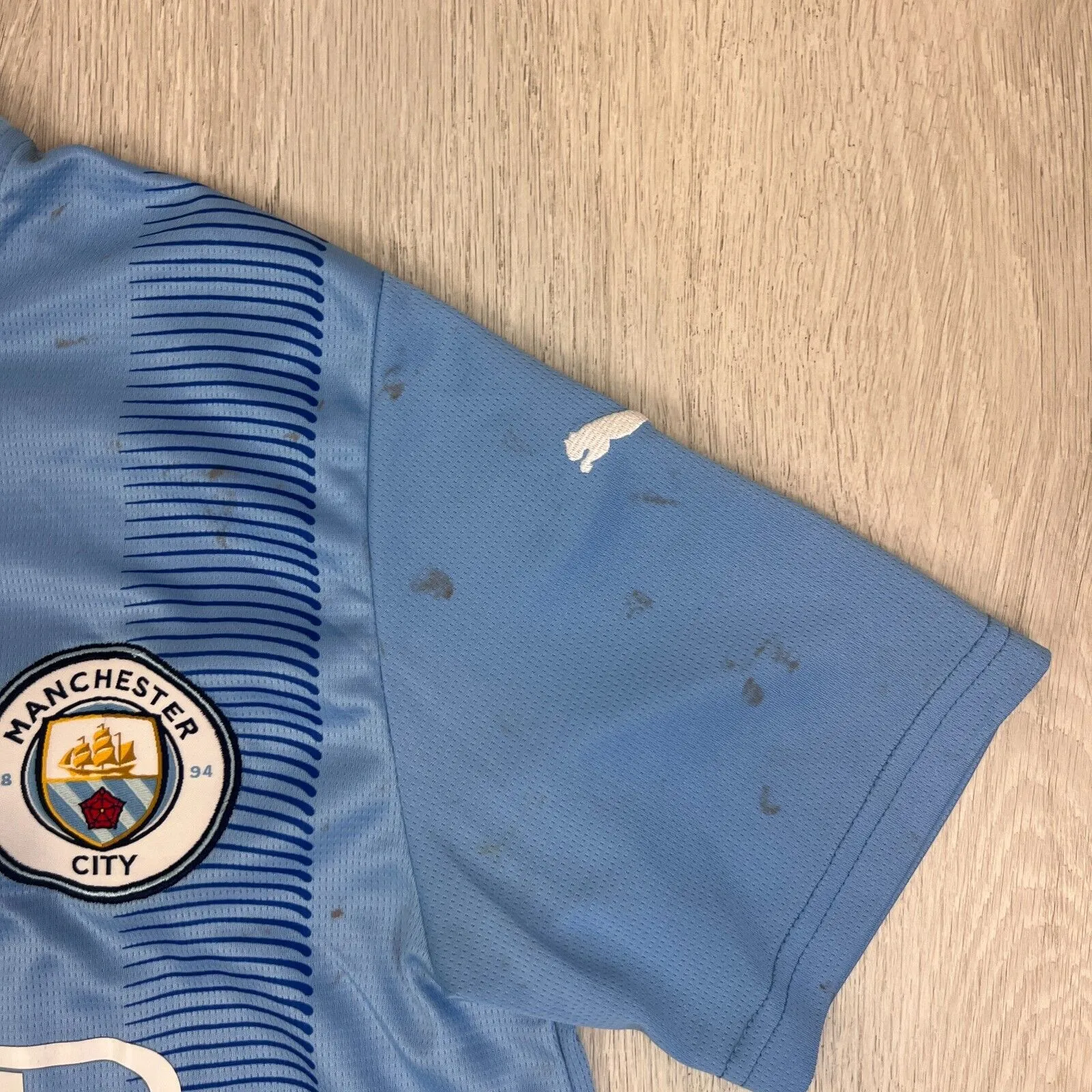 PUMA Manchester City Mens Soccer Jersey Football Jersey Size M (Marked)