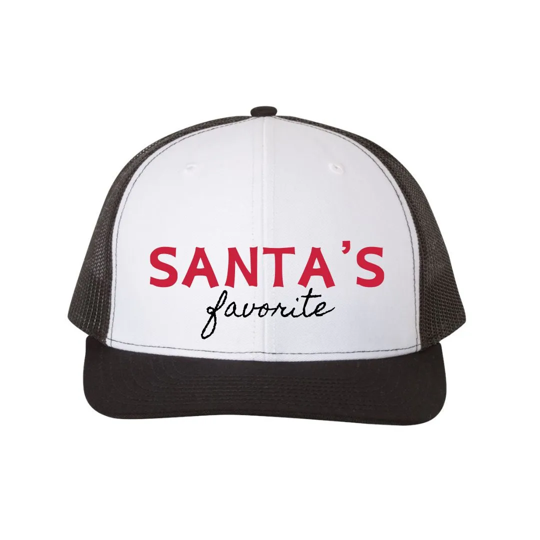 "Santa's Favorite" Black/White Hat