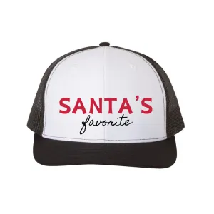 "Santa's Favorite" Black/White Hat