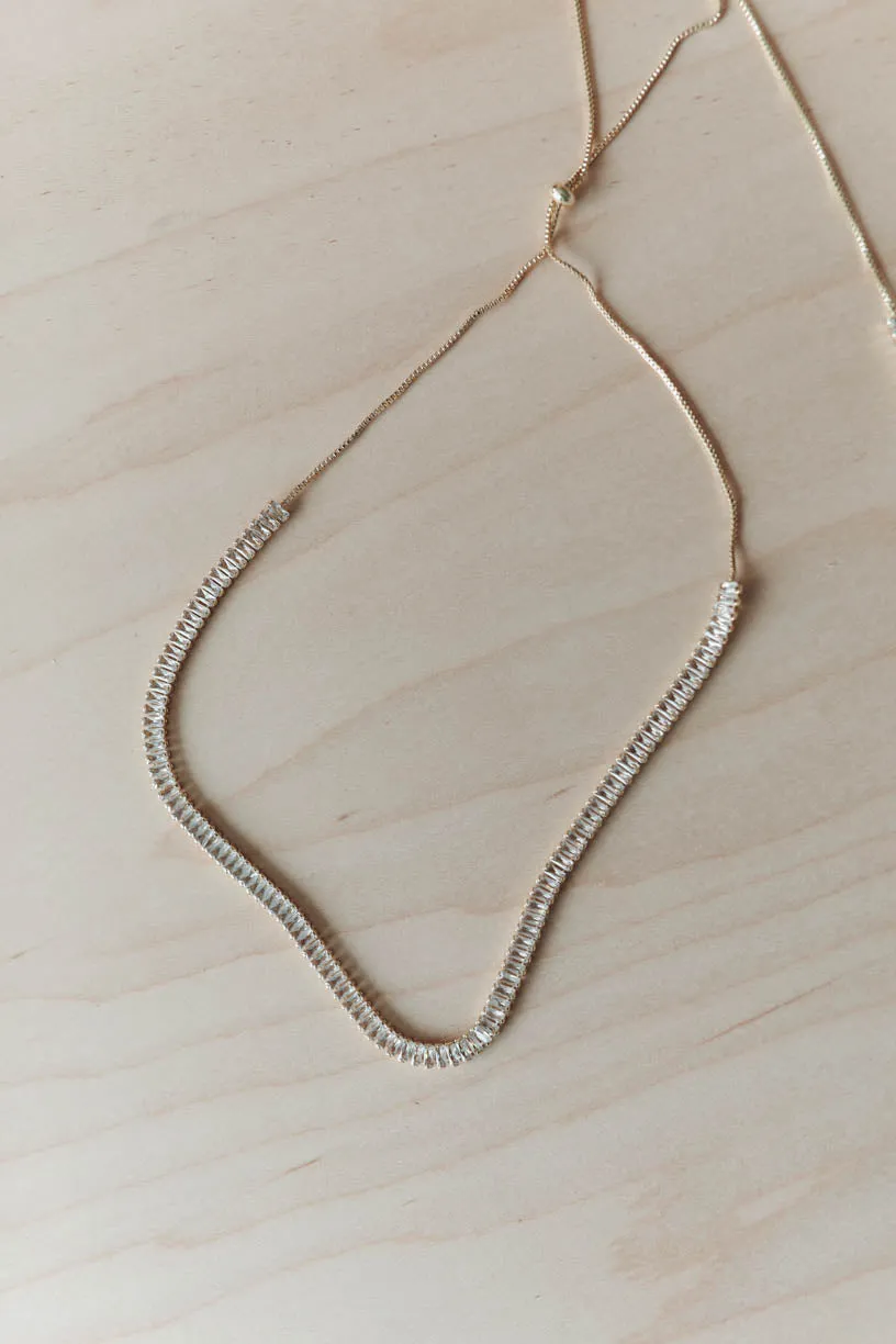 RAE: Baguette 18k Gold Plated Necklace