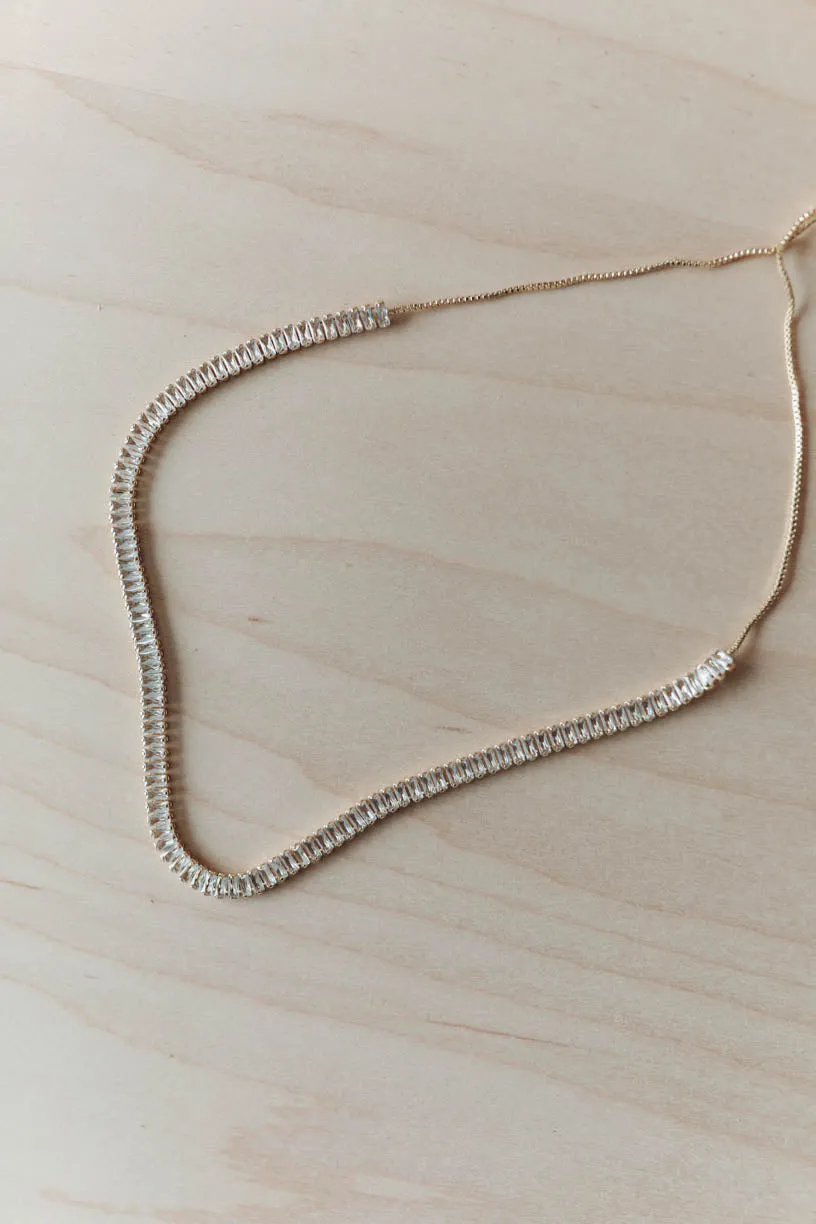 RAE: Baguette 18k Gold Plated Necklace