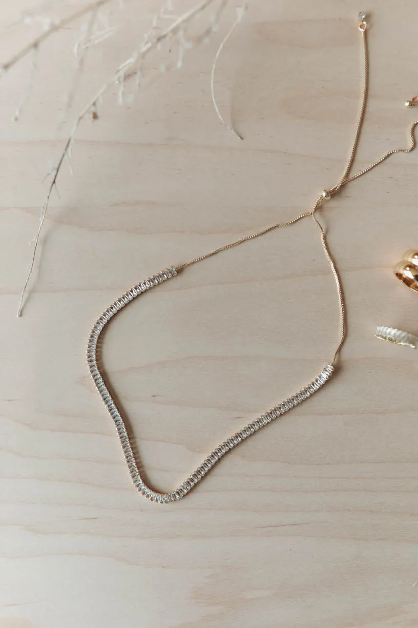 RAE: Baguette 18k Gold Plated Necklace
