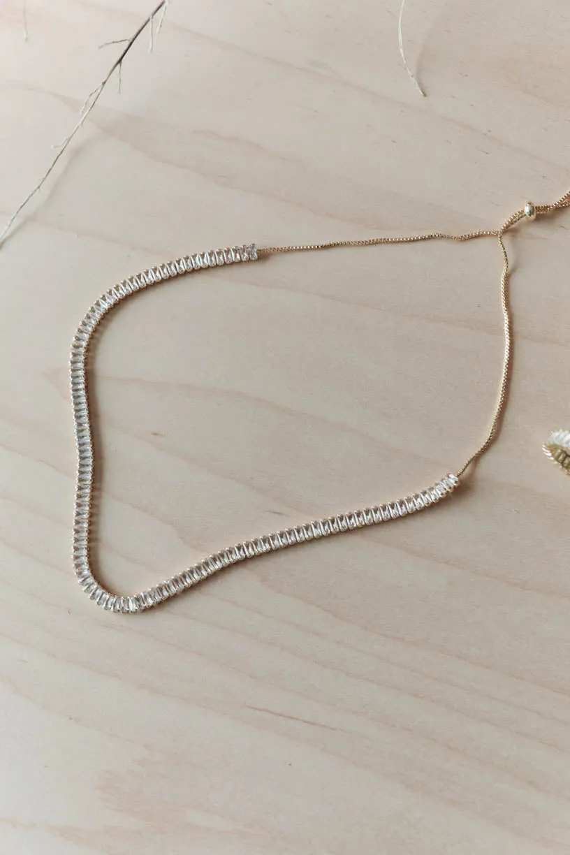 RAE: Baguette 18k Gold Plated Necklace