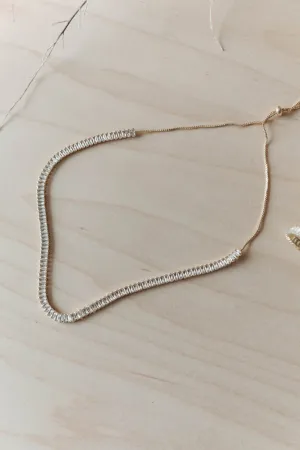 RAE: Baguette 18k Gold Plated Necklace