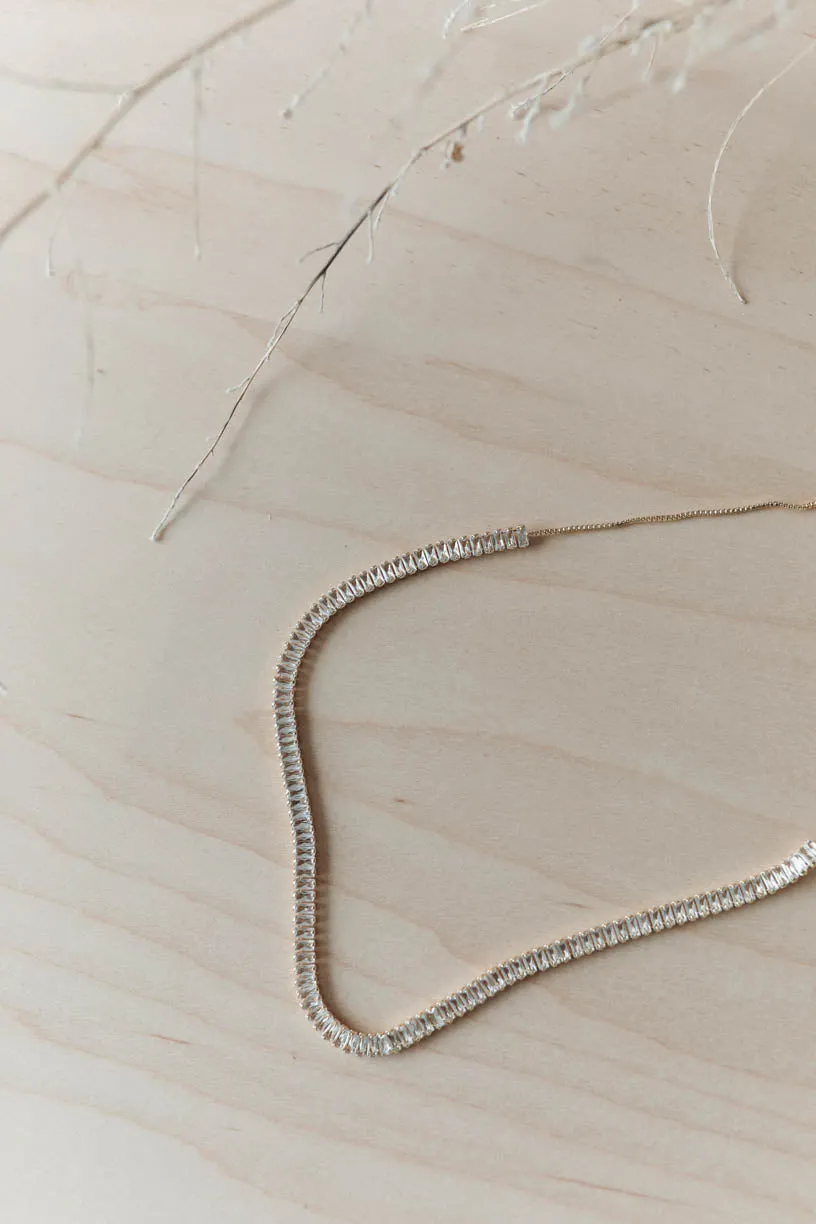RAE: Baguette 18k Gold Plated Necklace