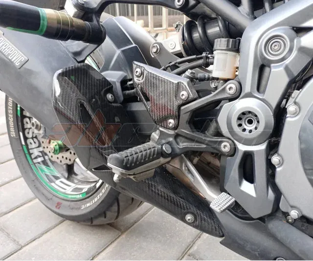 Rearset Foot Peg Mount Heel Guard Plate Cowling For Kawasaki Z900 /abs 2017-2020 Full Carbon Fiber 100% Twill