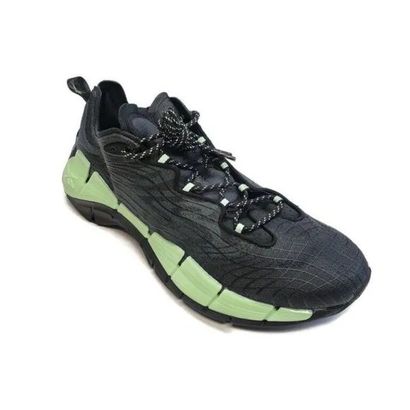 Reebok Zig Kinetica II Running Shoes Mens Size 10 G58281 Core Black Green Volt