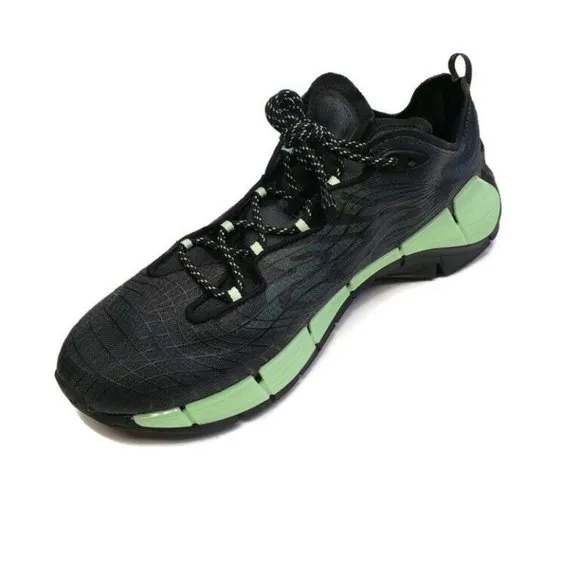 Reebok Zig Kinetica II Running Shoes Mens Size 10 G58281 Core Black Green Volt
