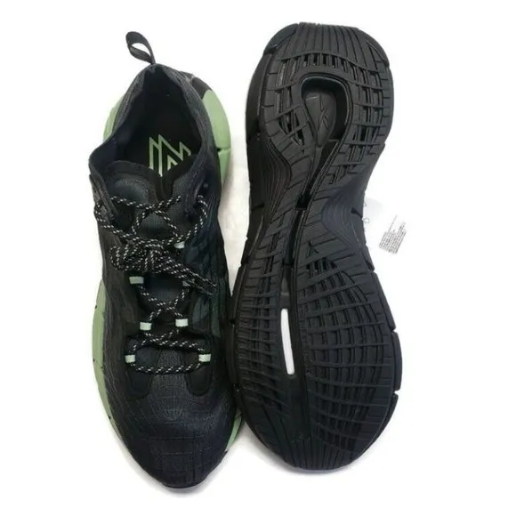 Reebok Zig Kinetica II Running Shoes Mens Size 10 G58281 Core Black Green Volt
