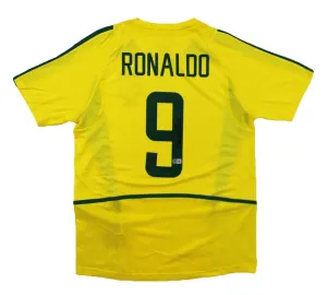 Ronaldo Nazario Signed Brazil Authentic Yellow Soccer Jersey
