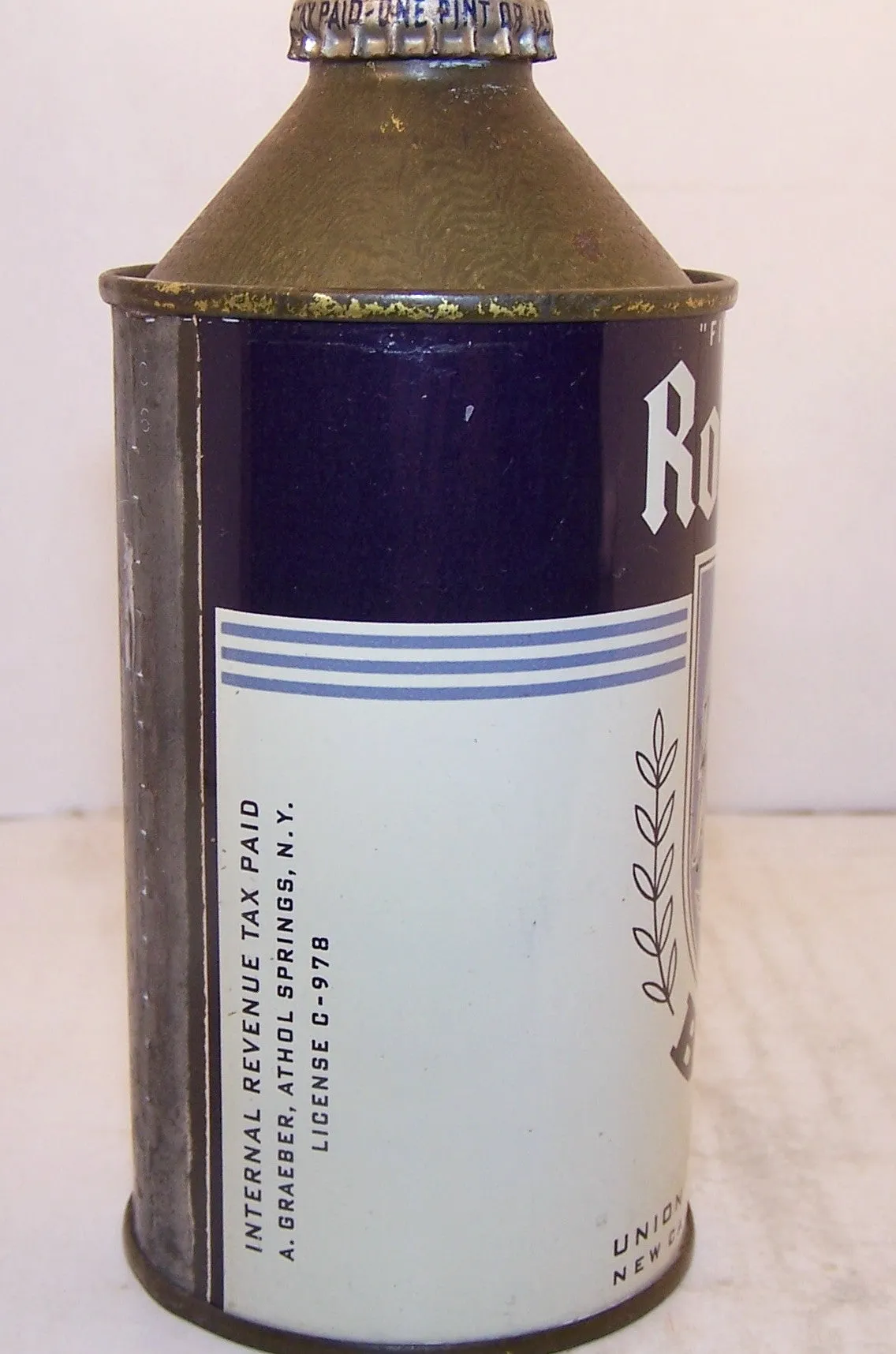 Royal Bru Beer, USBC 182-29 Grade 1/1  Sold on 11/22/15