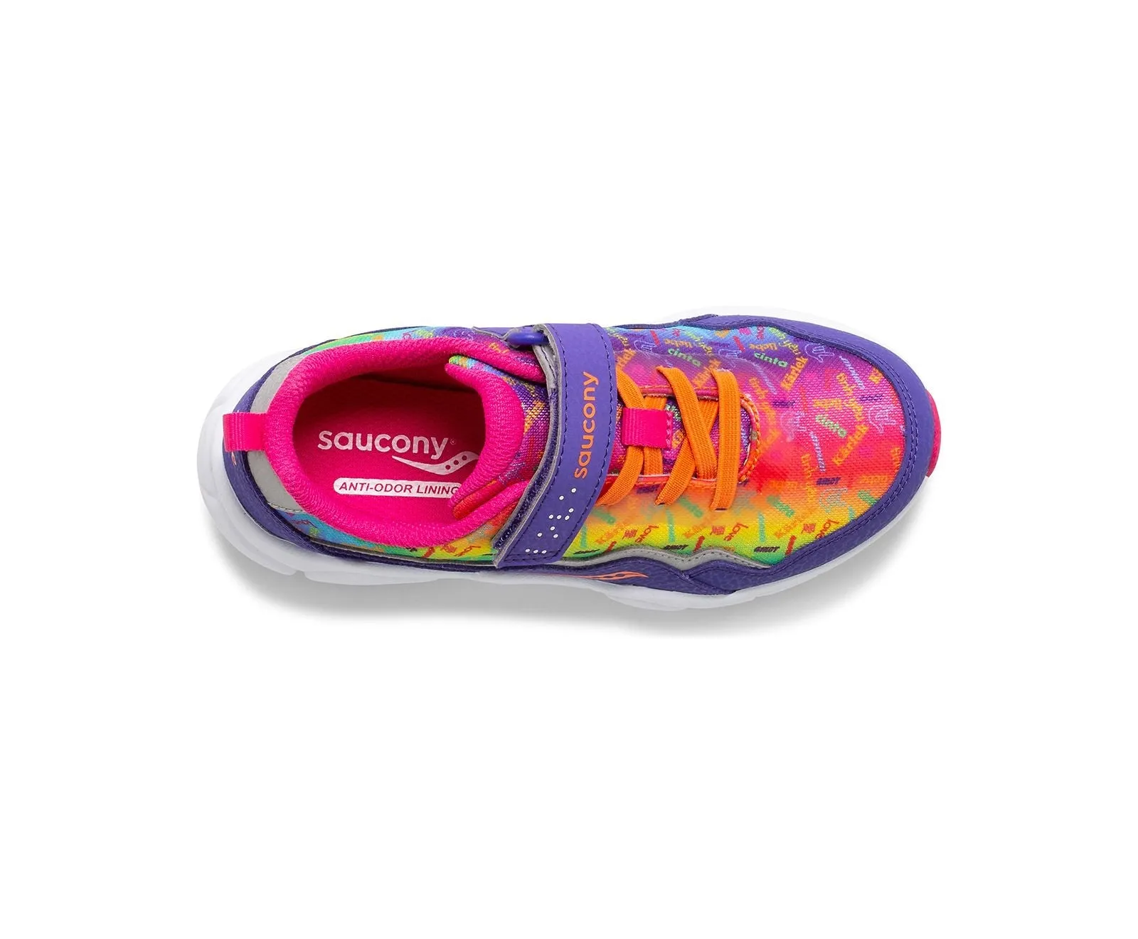 SAUCONY - Big Kid's Flash A/C 2.0 Sneaker, Rainbow Love