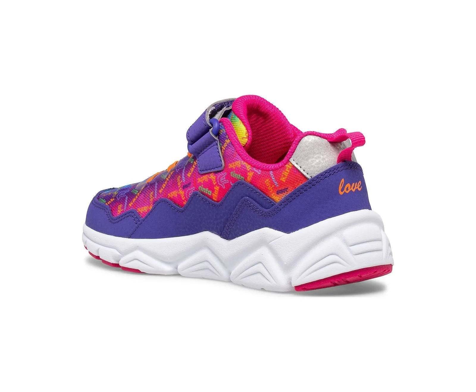 SAUCONY - Big Kid's Flash A/C 2.0 Sneaker, Rainbow Love