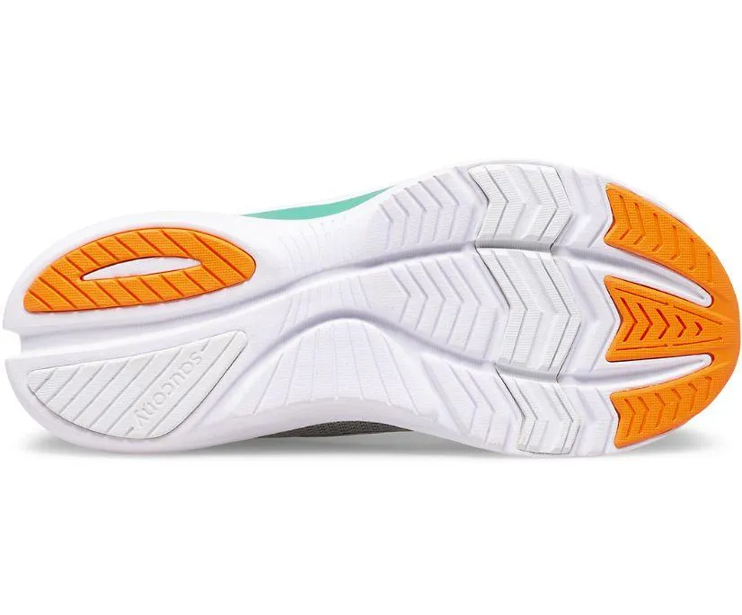 SAUCONY - Big Kid's Kinvara 12 Sneaker, Grey/Orange