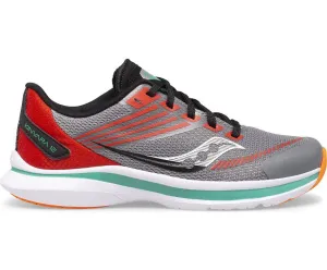 SAUCONY - Big Kid's Kinvara 12 Sneaker, Grey/Orange