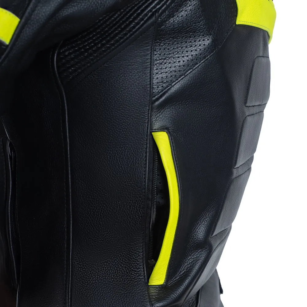 Scorpio Black Light-reflective Motorcycle Racing Leather Jacket
