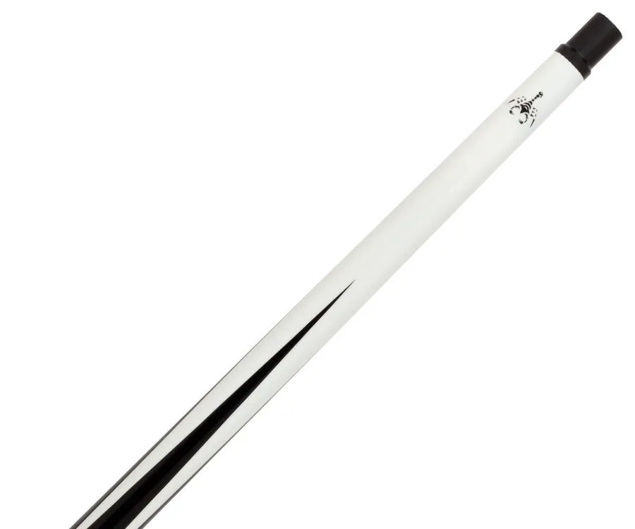 Scorpion Carbon Fiber Sneaky Pete Pool Cue - White