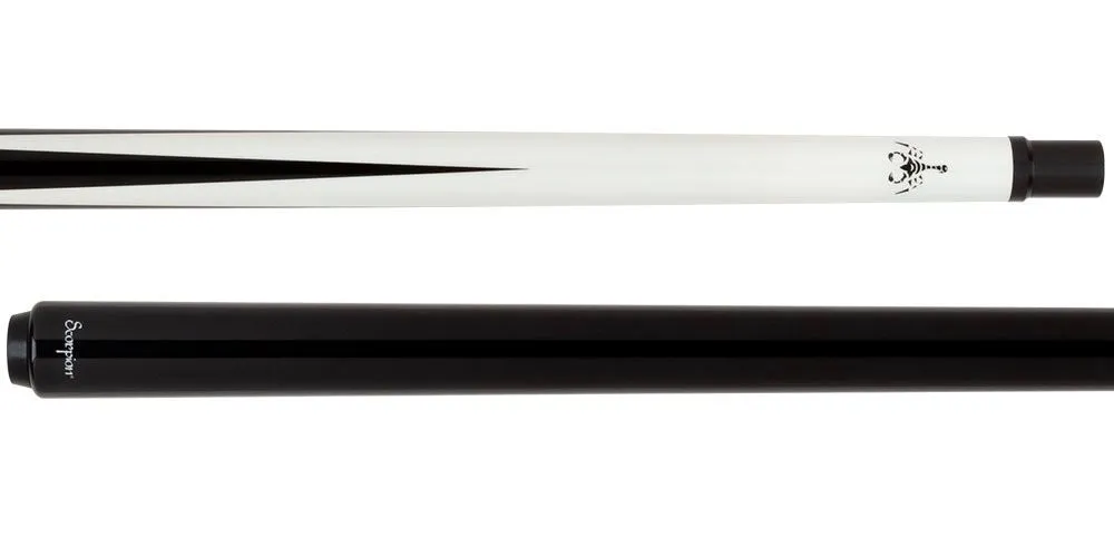 Scorpion Carbon Fiber Sneaky Pete Pool Cue - White