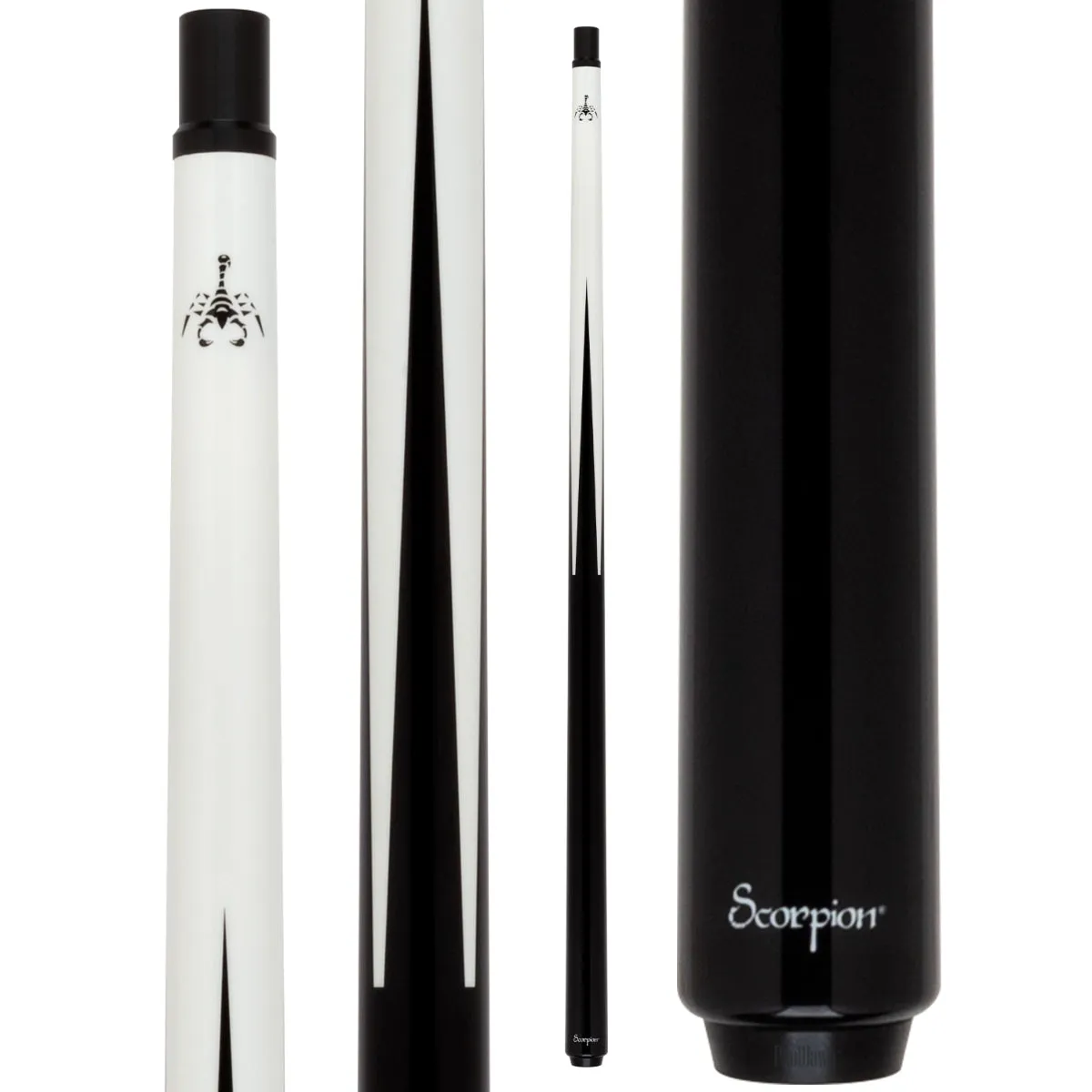 Scorpion Carbon Fiber Sneaky Pete Pool Cue - White
