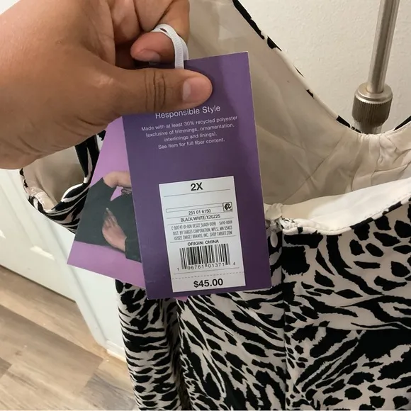 Sergio Hudson x Target Cheetah Print Midi Sleeveless Dress Size 2X NWT