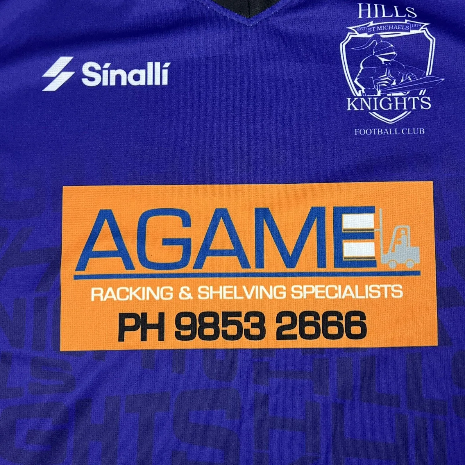 Sinalli Hills Knights Football Club Purple Football Soccer Jersey Size XL