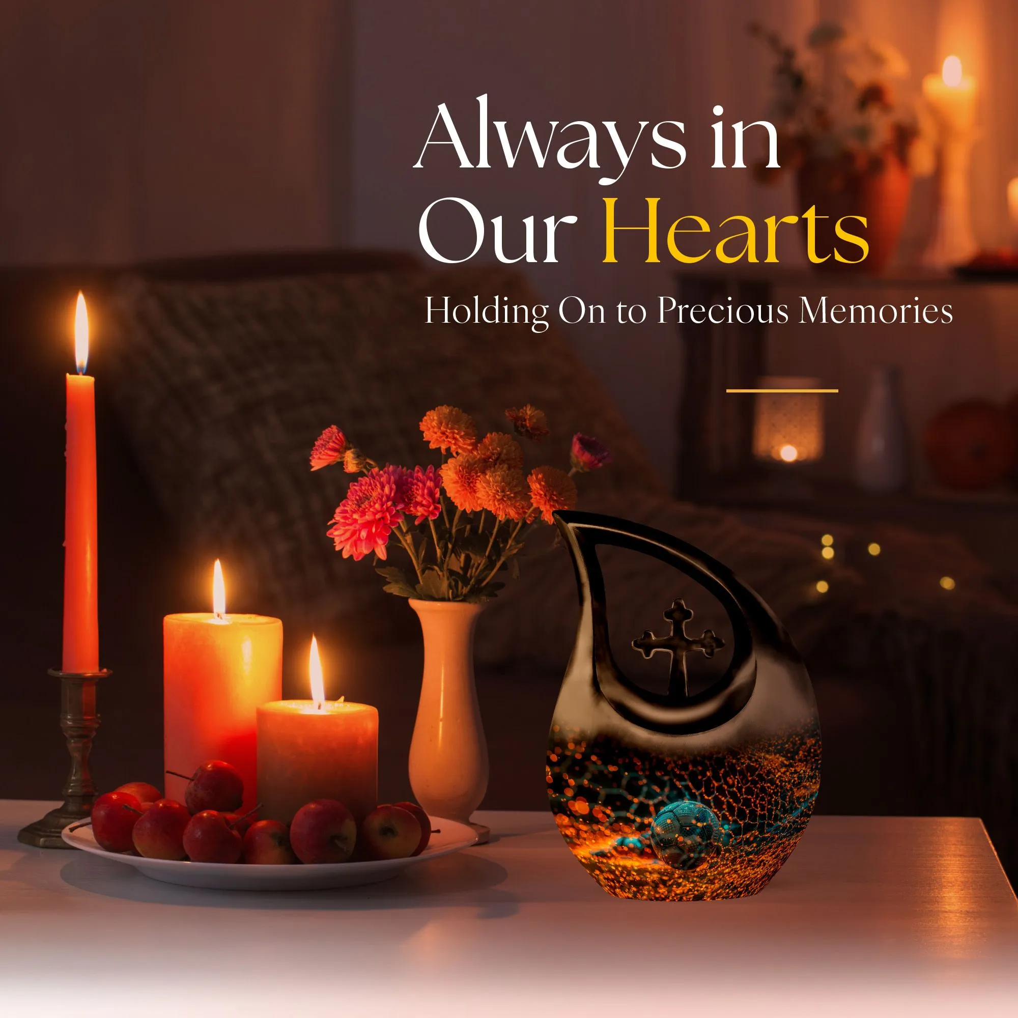 Soccer Enthusiast's Commemorative Urn – Blending Faith and Sport