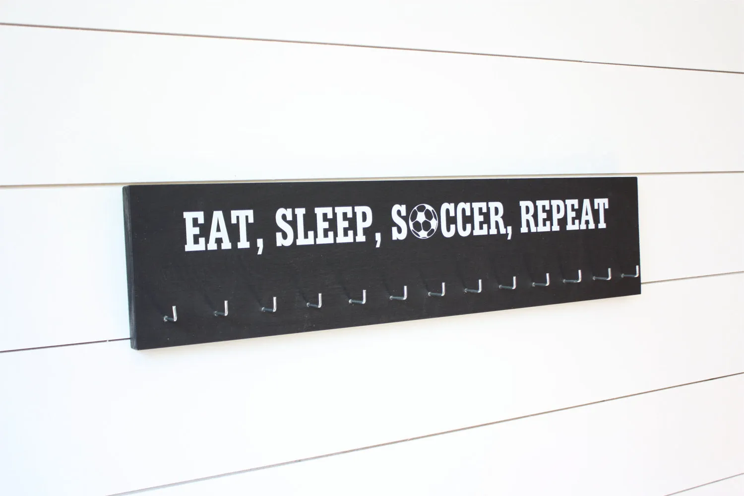 Soccer  Medal Holder - Eat, Sleep, Soccer, Repeat - Large