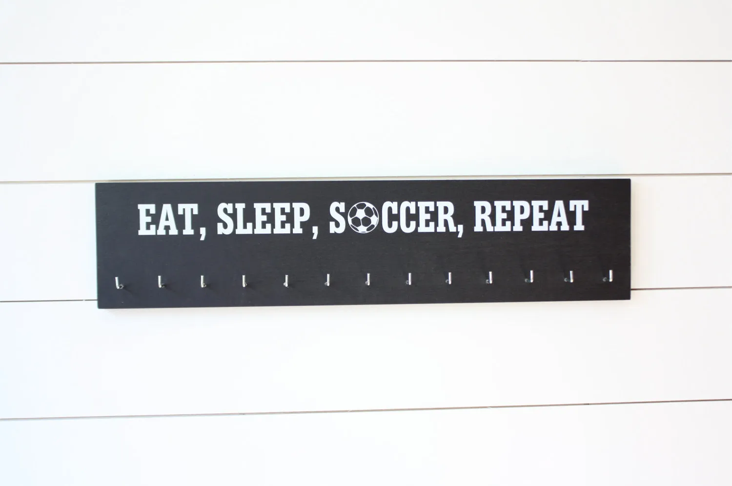 Soccer  Medal Holder - Eat, Sleep, Soccer, Repeat - Large