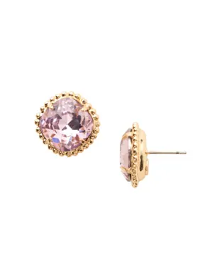 Sorrelli Cushion-Cut Solitaire Stud Earrings - Light Rose