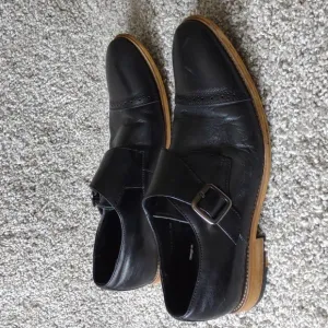 Stacy Adams Desmond Monk Strap Buckle Men's Black Leather 25162-001 Shoes 10M