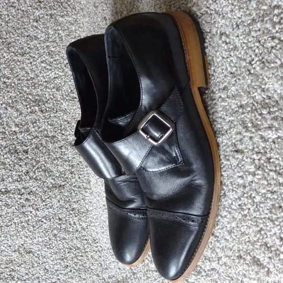 Stacy Adams Desmond Monk Strap Buckle Men's Black Leather 25162-001 Shoes 10M