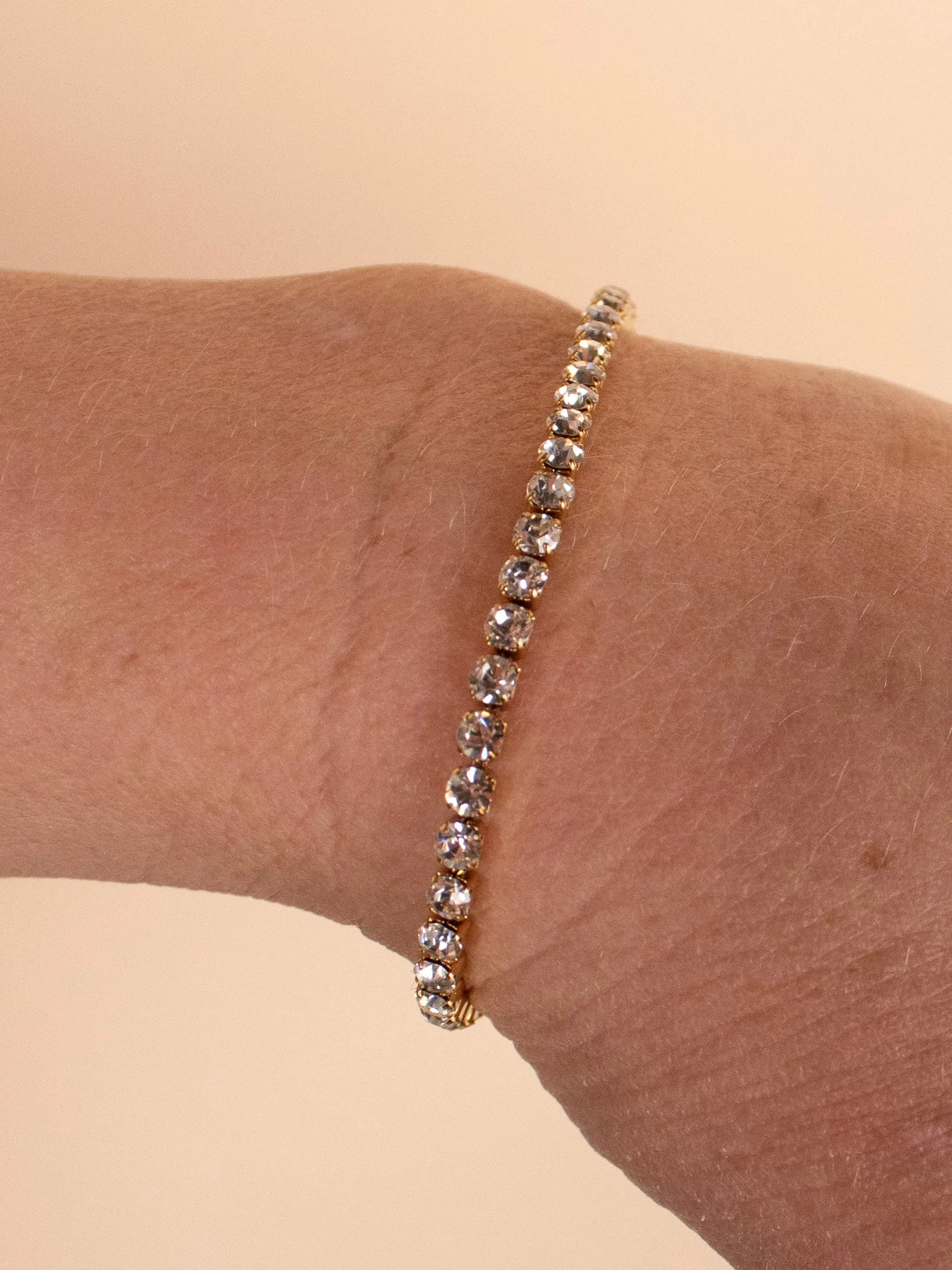 Starlit Spark Gold Tennis Bracelet