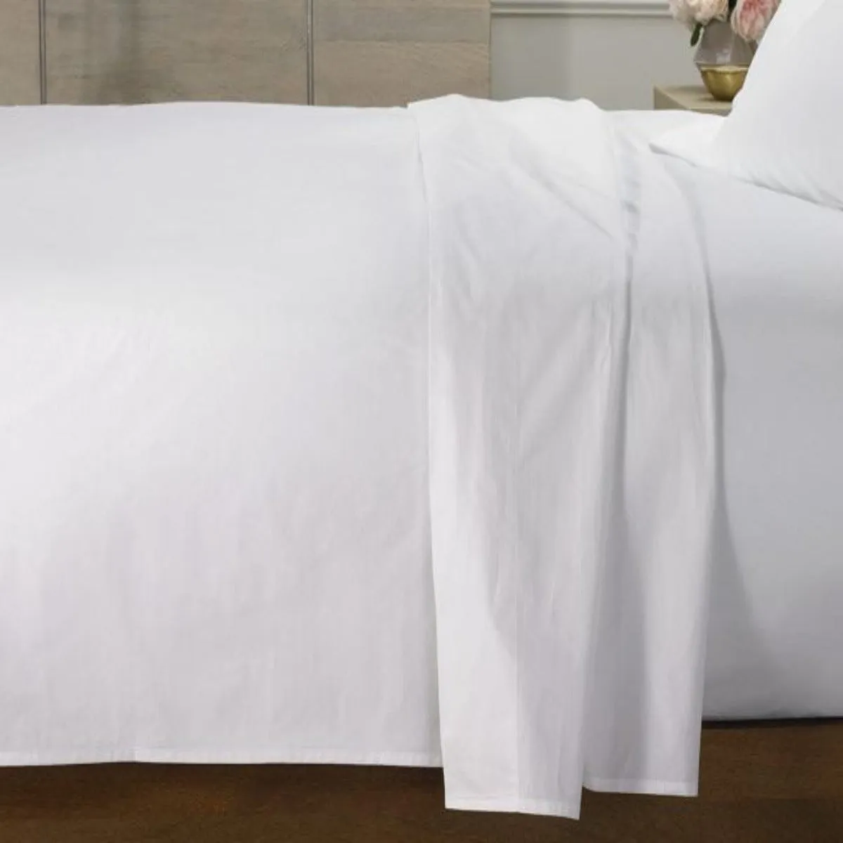 Supima Cotton Satin Bedsheets (Antimicrobial) - White