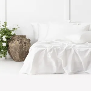 Supima Cotton Satin Bedsheets (Antimicrobial) - White
