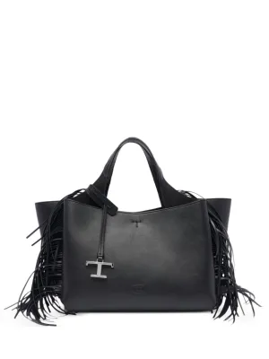 T timeless mini leather tote bag
