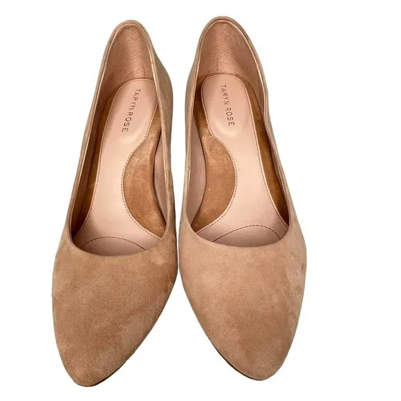Taryn Rose “Tamara” Soft Beige Silky Beige Pumps Heels 9M
