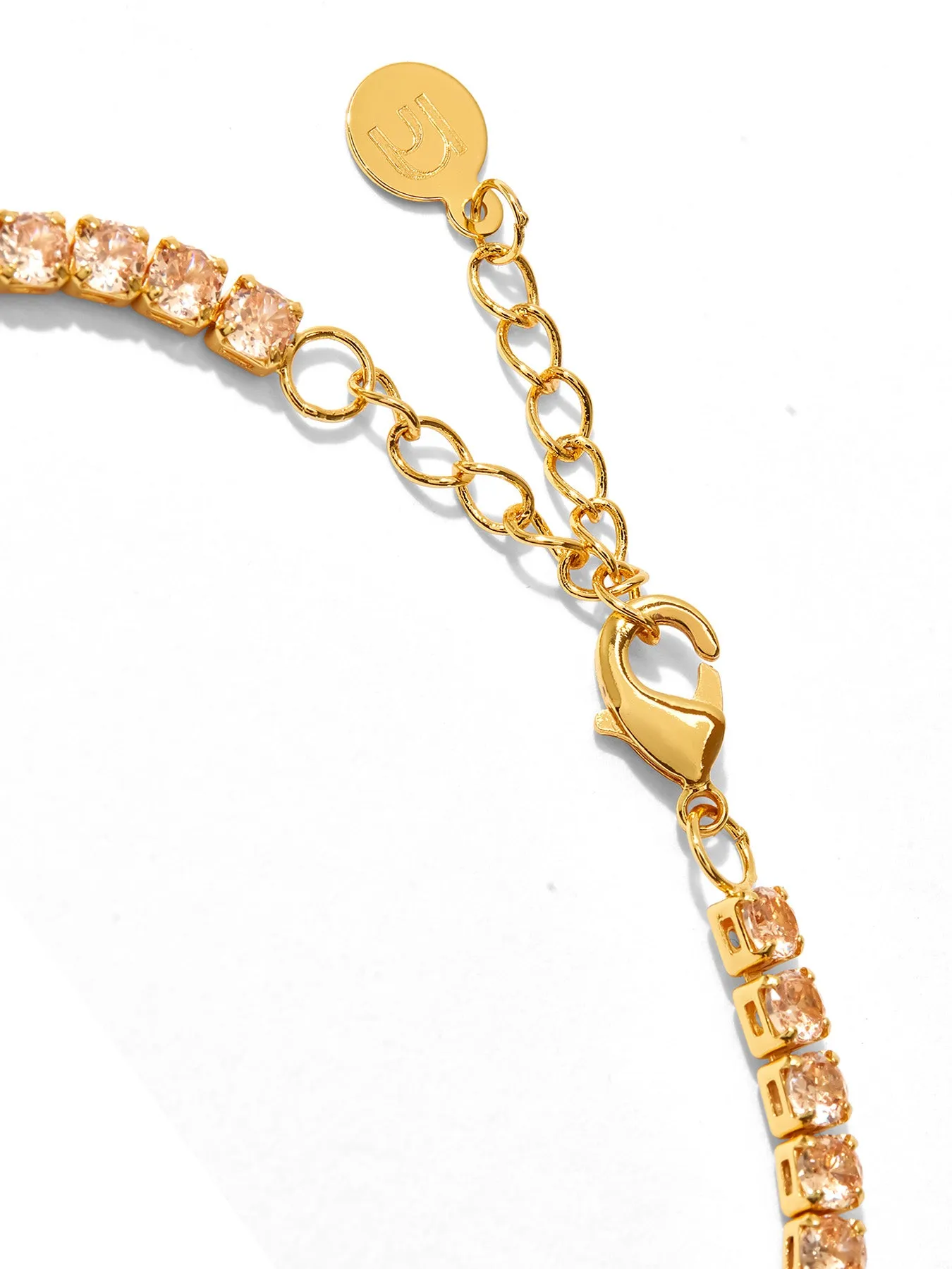 TENNIS BRACELET CHAMPAGNE • Color: 18K Yellow Gold