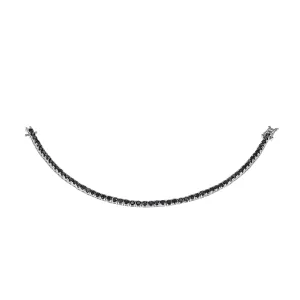 Tennis Bracelet With Box Clasp - Black 3.5mm
