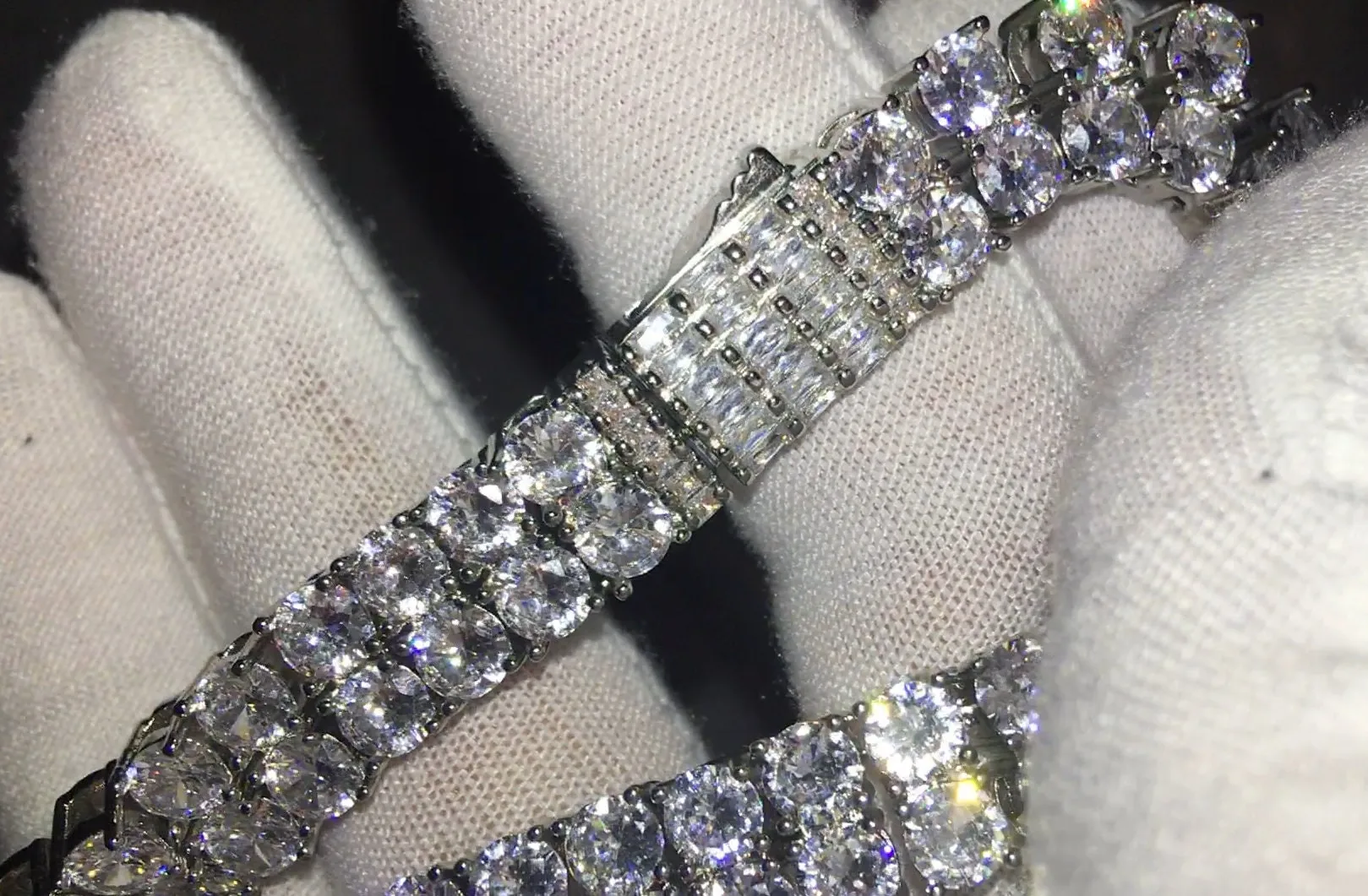 Tennis Chain | 2 Row Tennis Chain | Tennis Necklace | Mens Tennis Chain | Womens Tennis Chain | Diamond Tennis Chain | Iced Out Chain | Iced