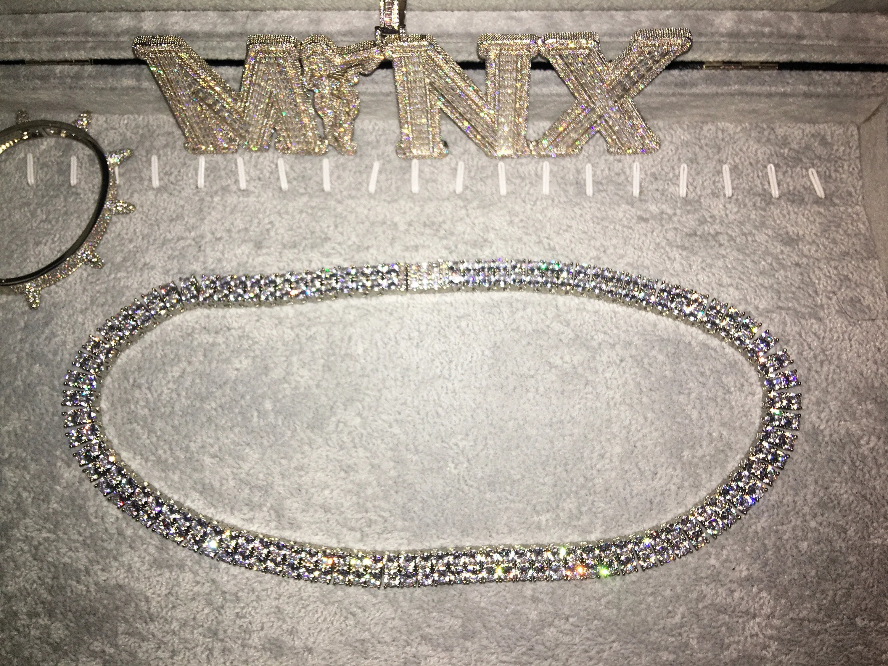 Tennis Chain | 2 Row Tennis Chain | Tennis Necklace | Mens Tennis Chain | Womens Tennis Chain | Diamond Tennis Chain | Iced Out Chain | Iced