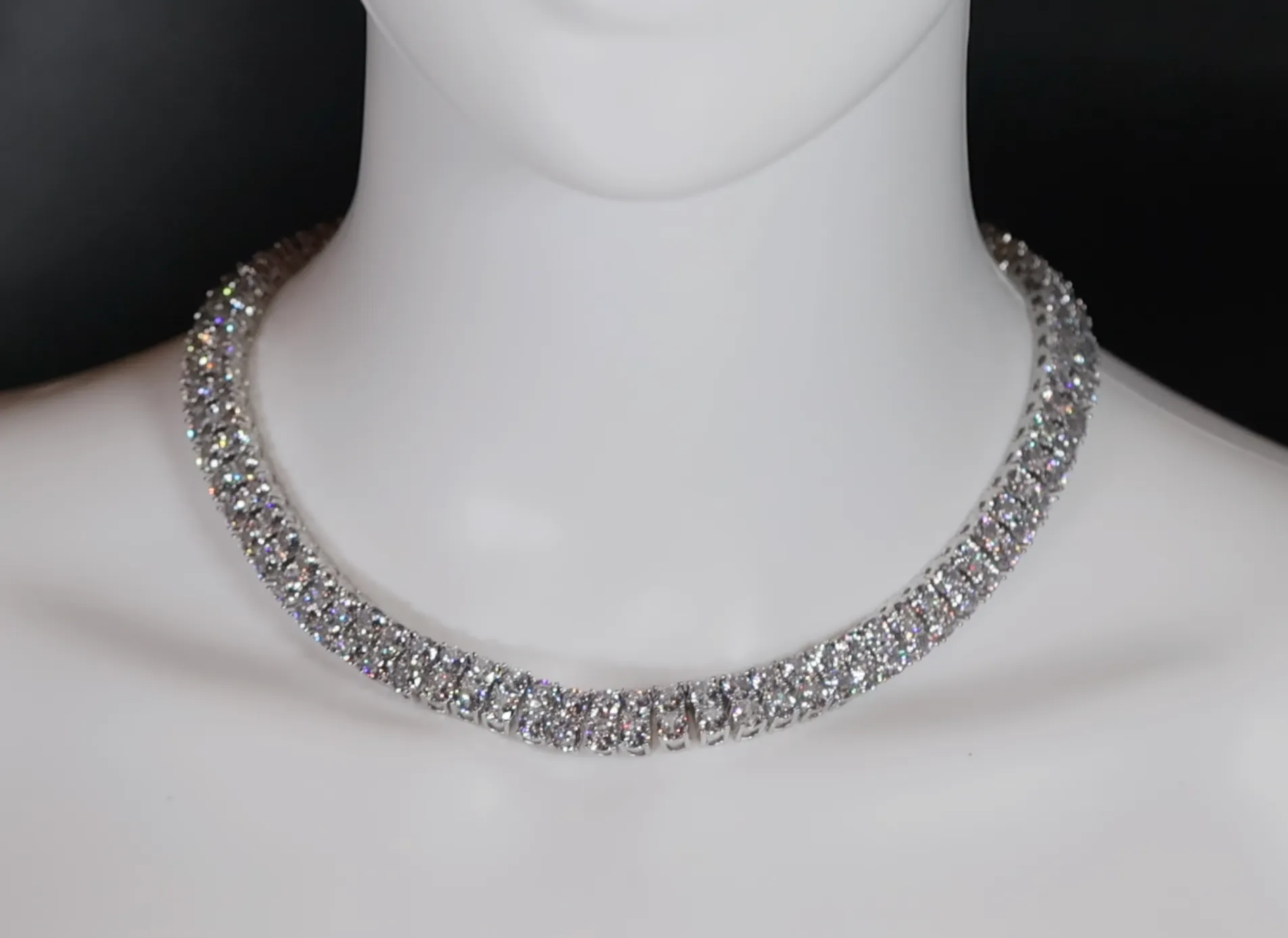Tennis Chain | 2 Row Tennis Chain | Tennis Necklace | Mens Tennis Chain | Womens Tennis Chain | Diamond Tennis Chain | Iced Out Chain