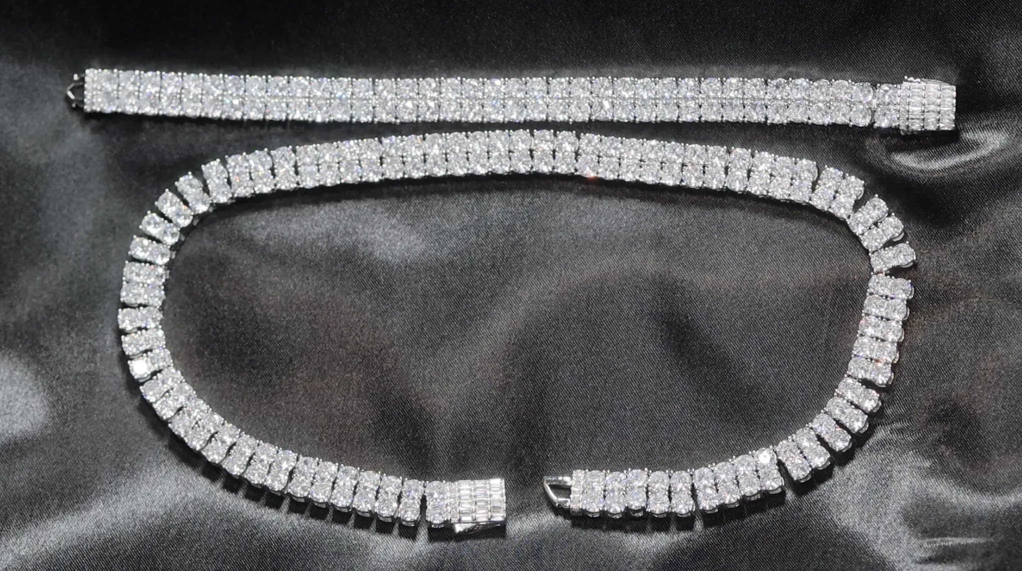 Tennis Chain | 2 Row Tennis Chain | Tennis Necklace | Mens Tennis Chain | Womens Tennis Chain | Diamond Tennis Chain | Iced Out Chain