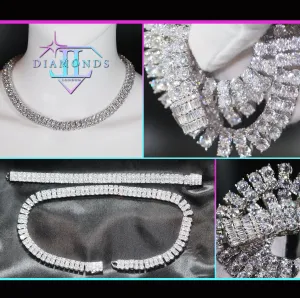 Tennis Chain | 2 Row Tennis Chain | Tennis Necklace | Mens Tennis Chain | Womens Tennis Chain | Diamond Tennis Chain | Iced Out Chain