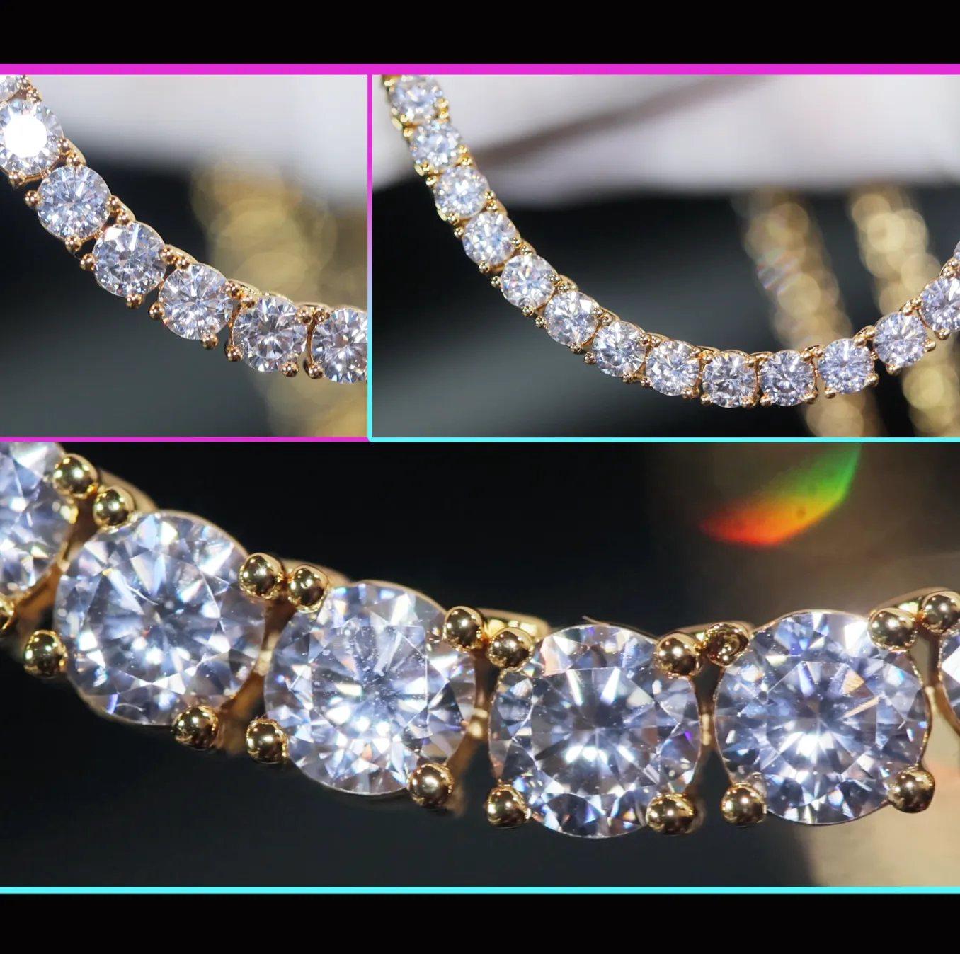 Tennis Chain | Tennis Bracelet | Tennis Necklace | Mens Tennis Chain | Womens Tennis Chain | Gold Tennis Chain | Gold Tennis Bracelet