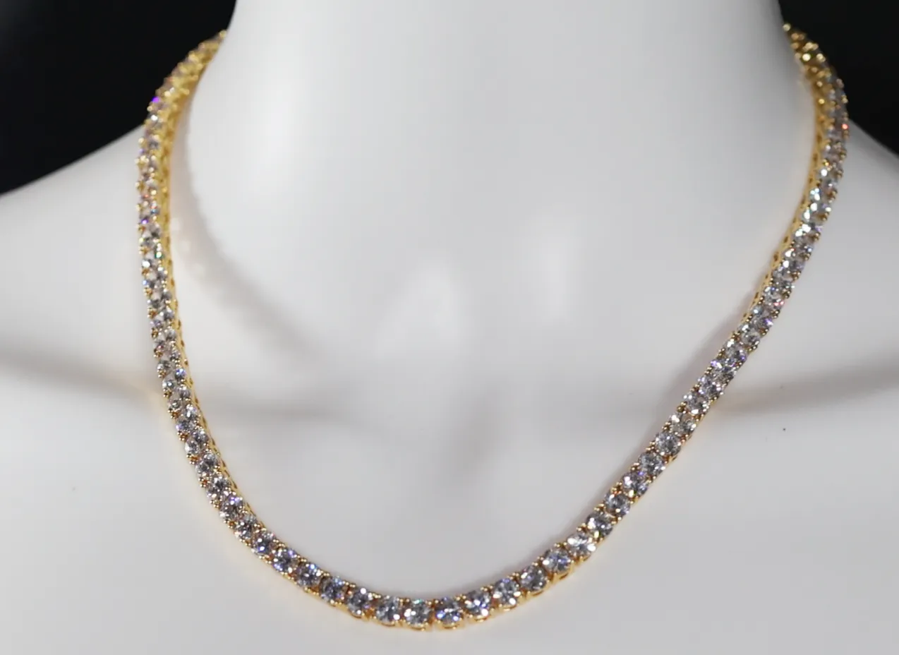 Tennis Chain | Tennis Bracelet | Tennis Necklace | Mens Tennis Chain | Womens Tennis Chain | Gold Tennis Chain | Gold Tennis Bracelet